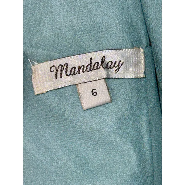 NWT Mandalay AQ Blue Silk Gold Beaded Embellished Mini Cocktail Party Dress Sz 6 - Image 13