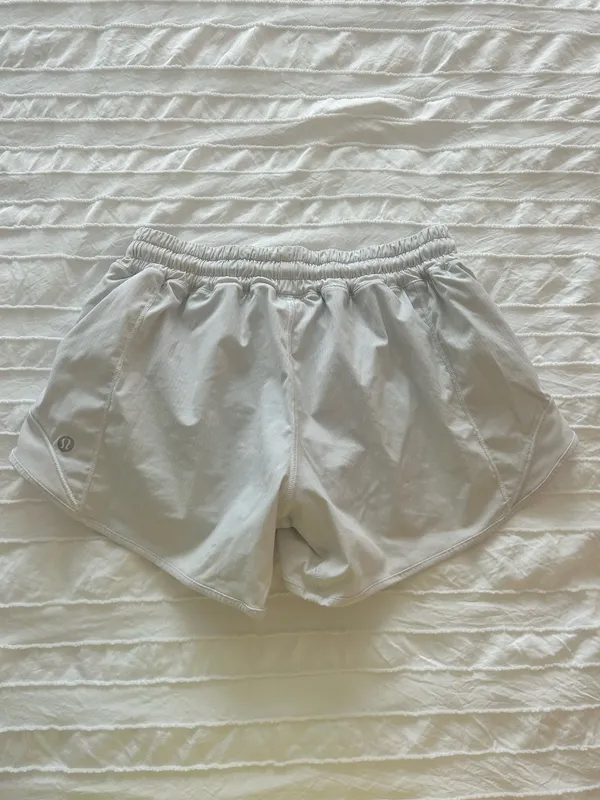 White Lululemon Hotty Hot Shorts - Image 3