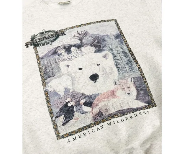 Vintage American Wilderness Crewneck Sweatshirt | Size L - Image 9