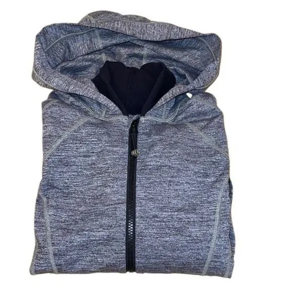 Lululemon Athletica Womens Daily Practice Zip Up Hooded Jacket Gray Black Size 8 - Image 7