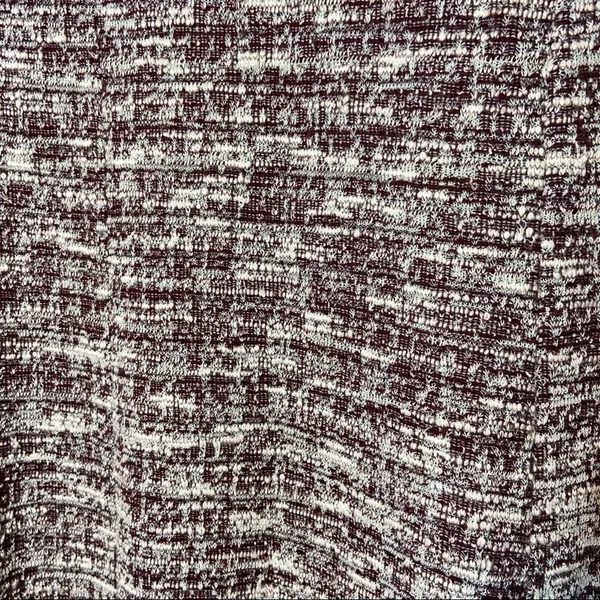 Anthropologie Antionette Dress Tweed Shift Short Sleeve Keyhole Maroon Pink S - Image 3