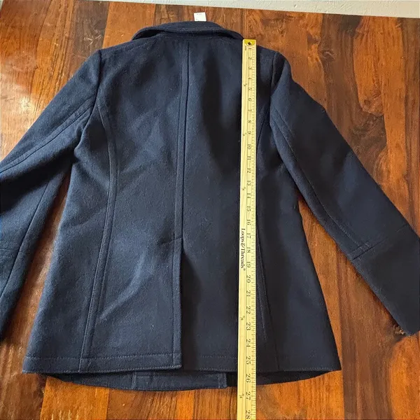 J.Crew Navy Wool Cashmere Peacoat Nello Gori Gold Button Jacket G7503 Mens 2 - Image 7