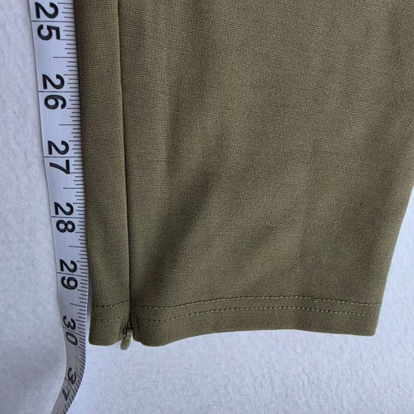Fabletics NWT Ponte Skinny Zip-Split Pant Tall Olive Green High Rise Large - Image 11