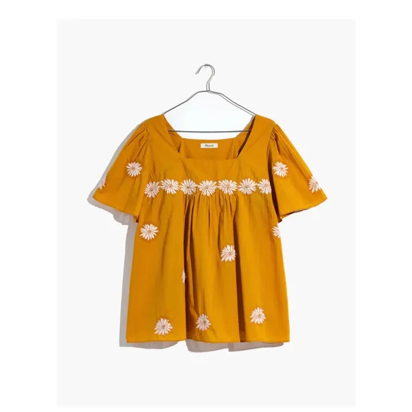 Madewell Floral Embroidered Butterfly Top - Image 4