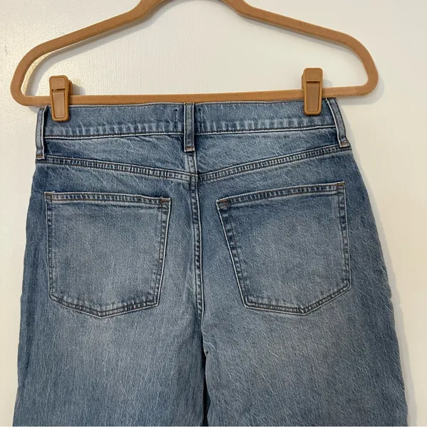 J. Crew Wide Leg Crop Jean Raw Hem Womens 27 Blue Style BX560 - Image 5