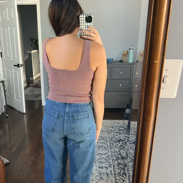 Abercrombie Stretchy Sweater Square Neck Tank Top - Image 3