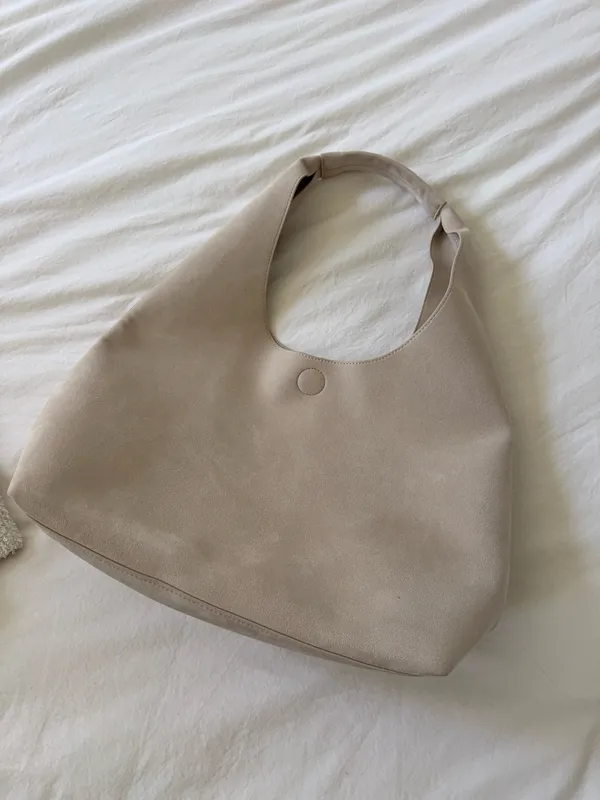 Abercrombie Suede Bag Tan Cream - Image 2