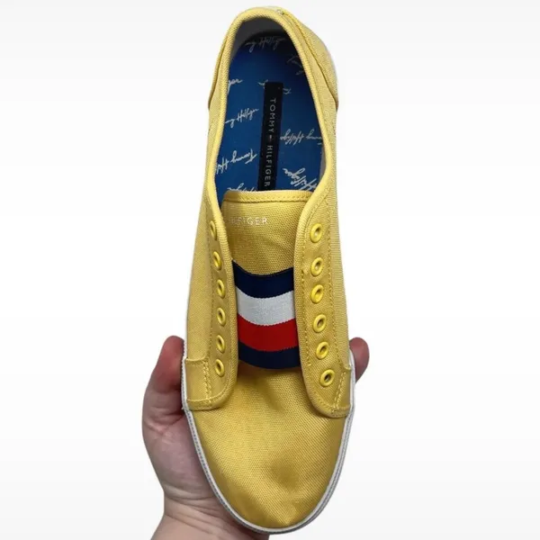 Tommy Hilfiger “Anni” Yellow Slip-On Sneaker Women’s Size 10M Preppy Designer - Image 10