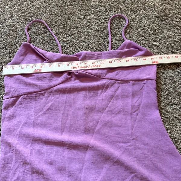 See You Monday Lilac Stripy Twist Front Slip Dress Sz Medium - Image 5
