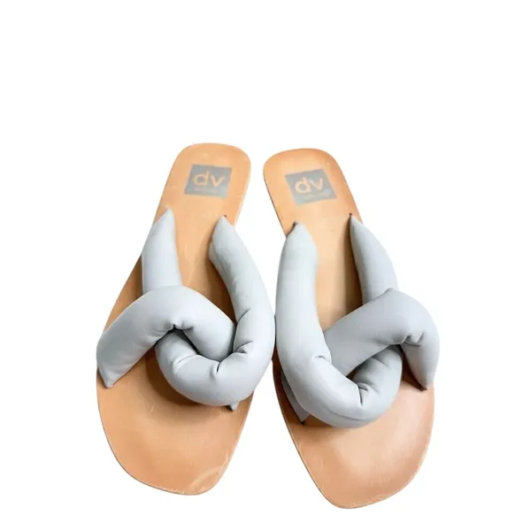 DV Dolce Vita Joanna Light‎ Blue Puffy Knot Flat Slide Sandals Womens 6.5 - Image 5