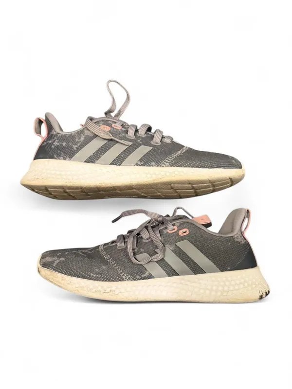Womens Adidas Puremotion Gray Pink Running Shoes Size 7 - Image 2
