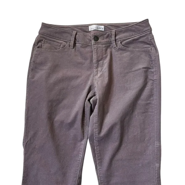 Loft Lilac Corduroy Curvy Skinny Pants Women's Size 4 NWT | 34-29 - Image 2