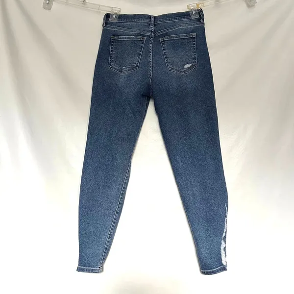 We the Free People Skinny Womens jeans Sz 30 Distressed Y2K Grunge Indie Sleaze - Image 8