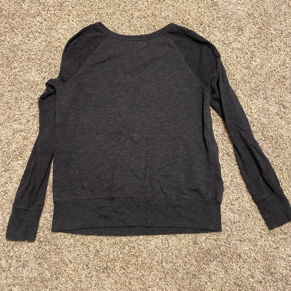 Gray Long Sleeve lightweight sweatshirt - Image 2