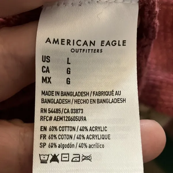 American Eagle Oversized Waffle Knit Sweater, Large - Image 7