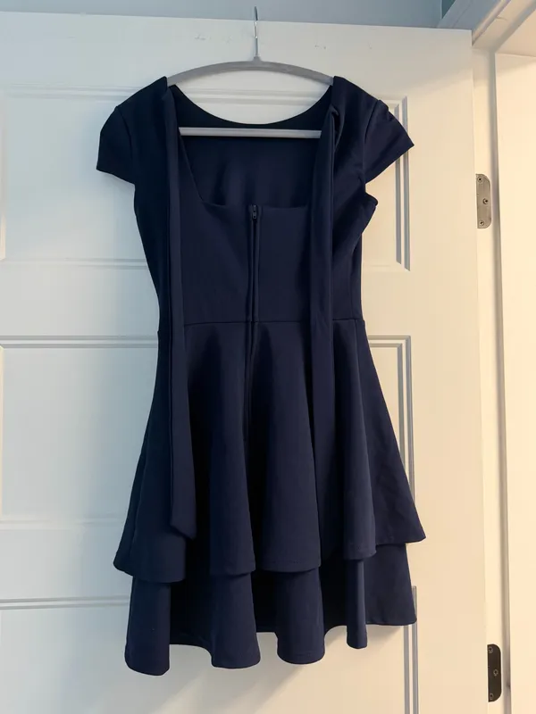 Navy mini dress Blue Size 2 - Image 2