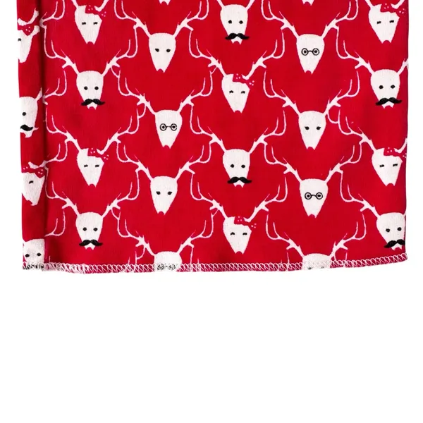 Roller Rabbit Pima Cotton Limited Edition Stag Deer Holiday Pajamas Red Size XS - Image 8