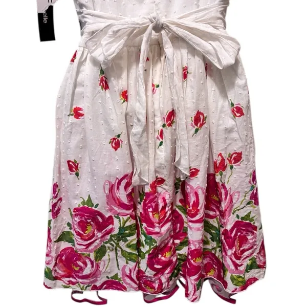 Y2K Vintage My Michelle Party Romantic Dress Jr 11 Pink White Floral Cottagecore - Image 3