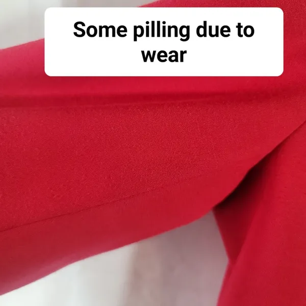 Sandro Sportswear Red Button Up Jacket Split Cowl Statement Collar Lined Size XL - Image 8