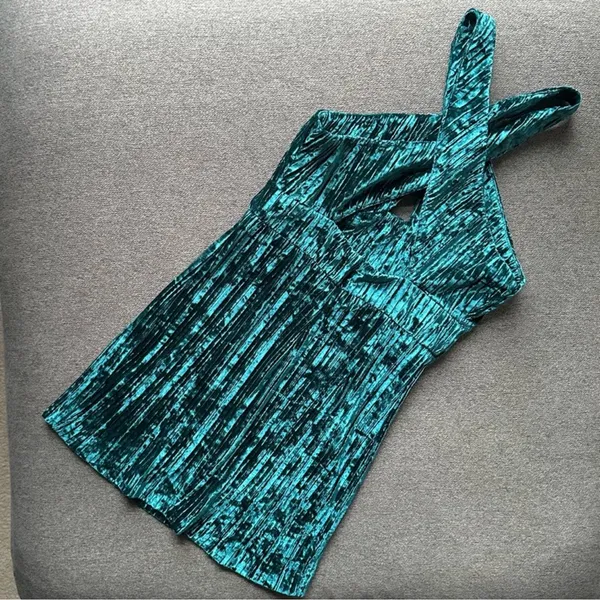 NWT NBD by Revolve Abriel Mini Dress in Teal Green Medium - Image 4