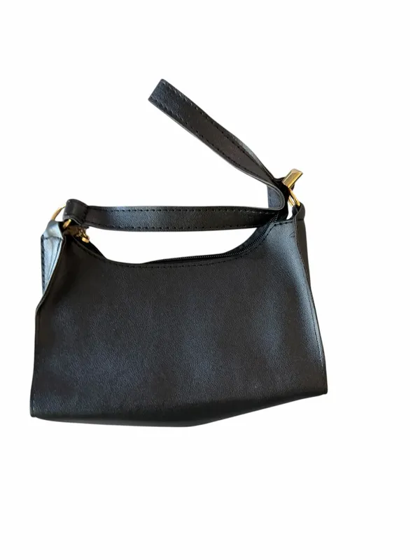 Women's Small Short Strap Faux Leather Black Purse #260812 - Image 2