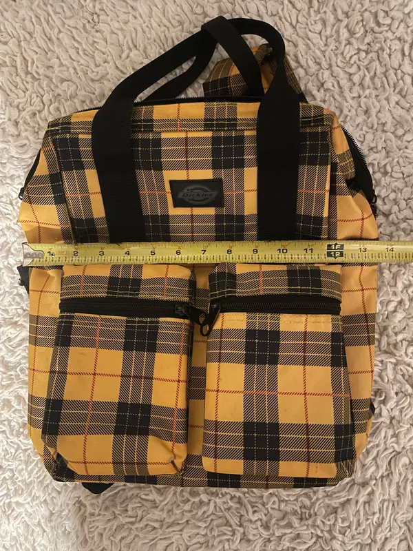 Dickies Yellow Plaid Backpack - Image 9