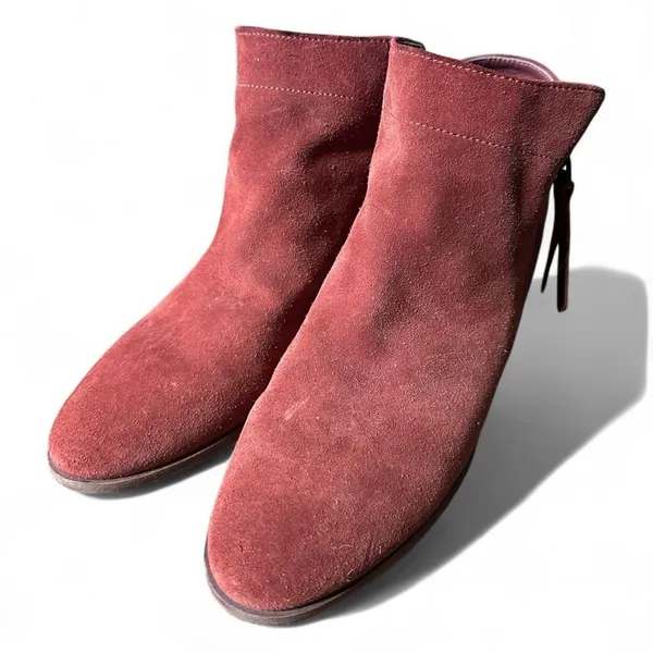 Sam Edelman Packer Women Size 8 Burgundy Suede Ankle Boots Western Booties - Image 5