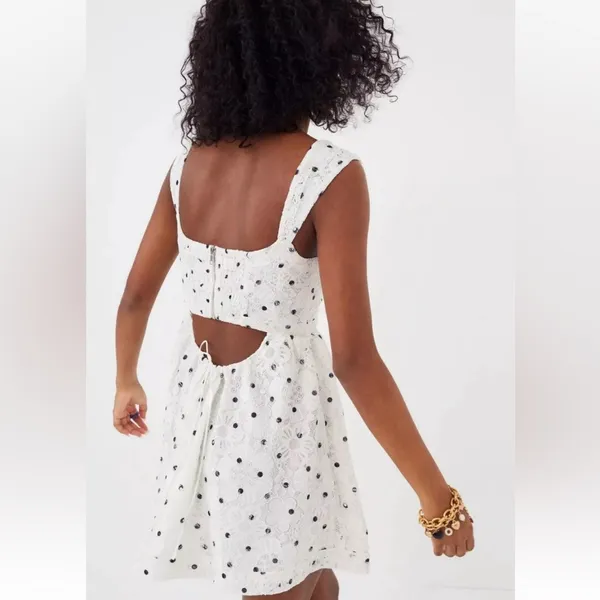 For Love And Lemons- Donna Mini Dress Polka Dot Size medium - Image 3