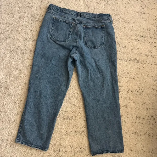 Abercrombie & Fitch Curve Love Low Rise Baggy Jean Medium Wash Size 16 Plus Size - Image 8