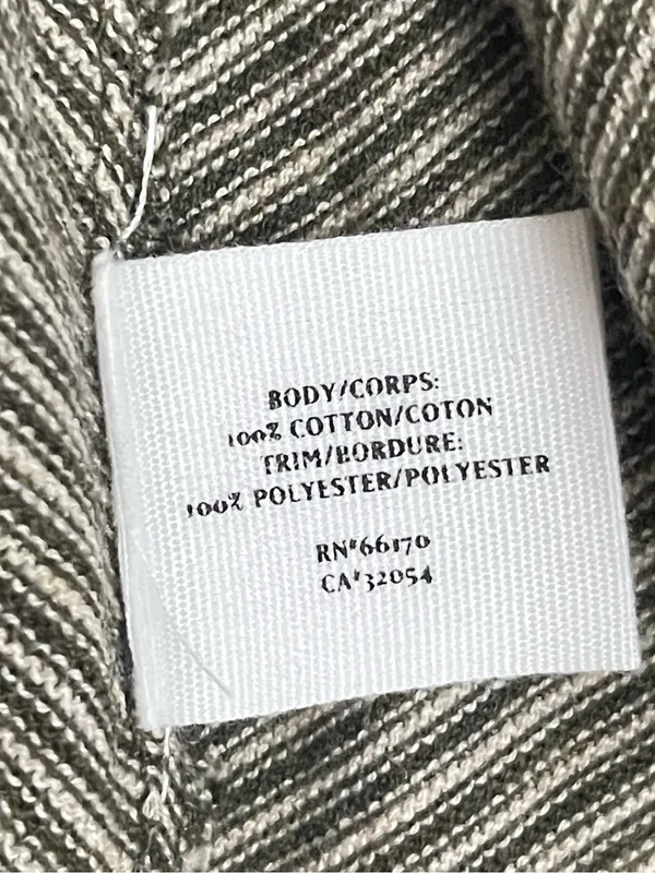 Guinevere Anthropologie Olive Green Striped Ruffle Open Front Cardigan Sz S - Image 8
