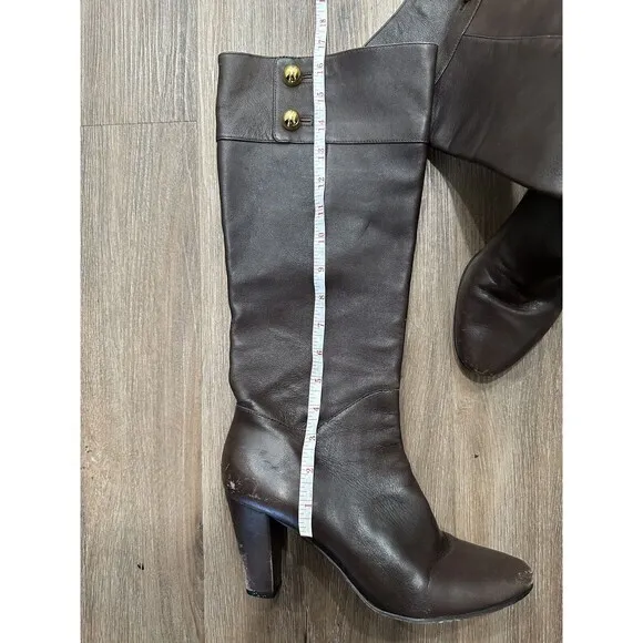 Kate Spade Shoes Womens Leather Size 9.5 M Brown Knee High Heeled‎ Boots - Image 9