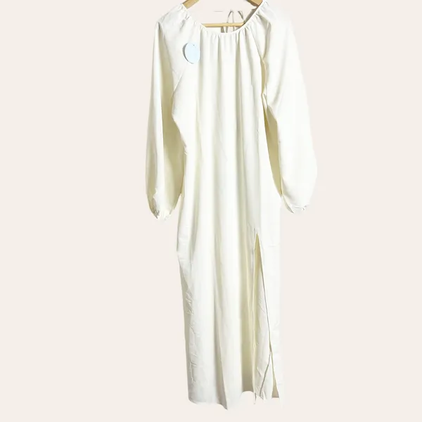 Hill House Simone Long Sleeve Maxi Dress in Coconut Milk Size L - Image 6