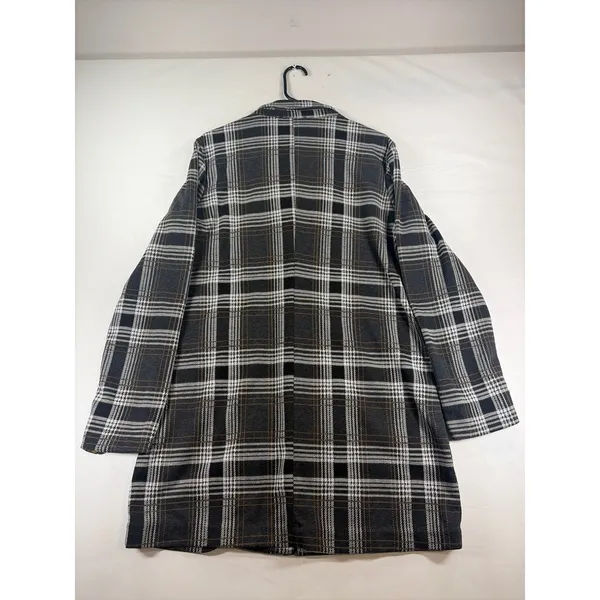 Philosophy Republic Clothing Grey Plaid Longline Blazer Coat Large Single Button - Image 7