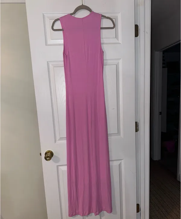 SKIMS Bubble Gum Pink ribbed Dress - Image 2