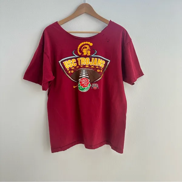 USC Trojans Nike Football Off The Shoulder Tee - Image 4