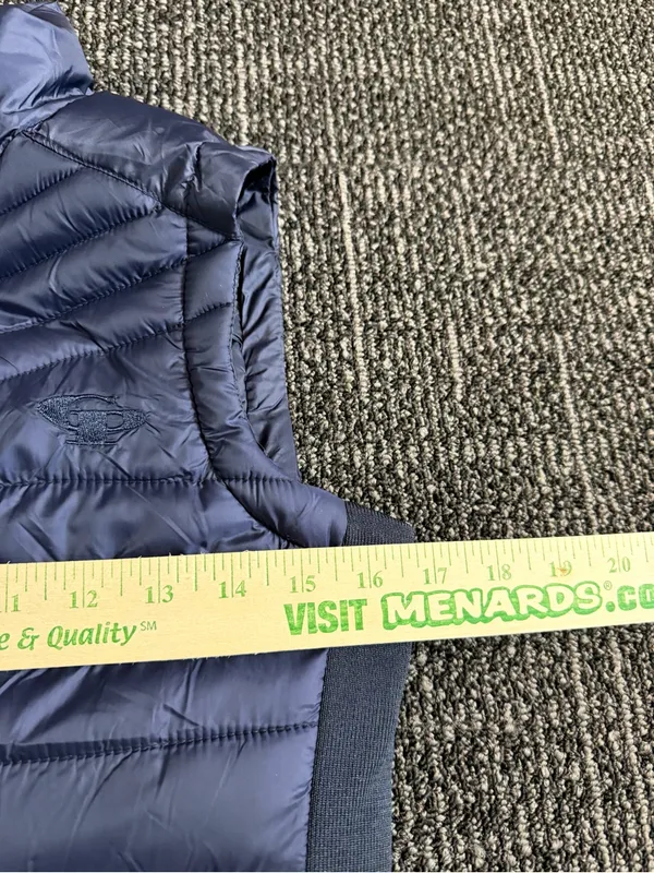 George Palomares Blue Quilted Puffer Vest Palomares Fashion California S NWT - Image 4
