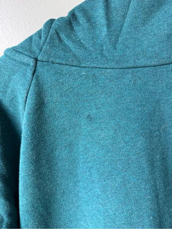 Nike Pullover Hoodie Teal Green Fleece Sweatshirt Medium - Image 3