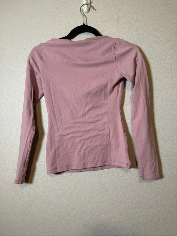 NWOT Skims cotton Jersey dusk long sleeve scoop neck top - Image 4