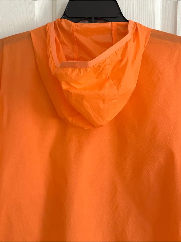 Alpine Design Orange Lightweight Zip Pockets Hooded Windbreaker Jacket Large - Image 3