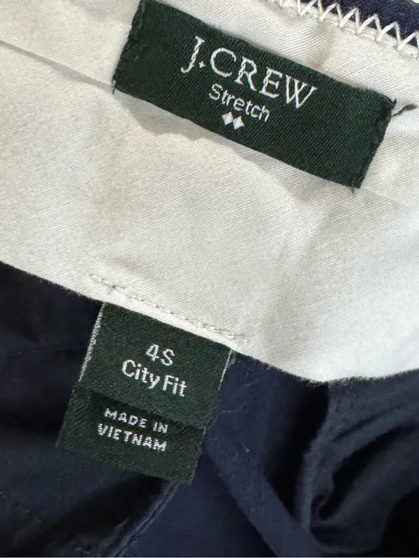 J. Crew Petite Navy Blue Addison City Fit Straight Leg Chino Dress Pant 4S - Image 4