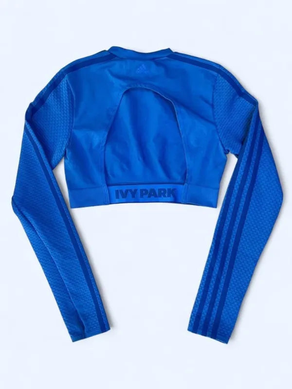 Adidas Ivy Park Cropped Long Sleeve Performance Top Gym Training Workout Size M - Image 4
