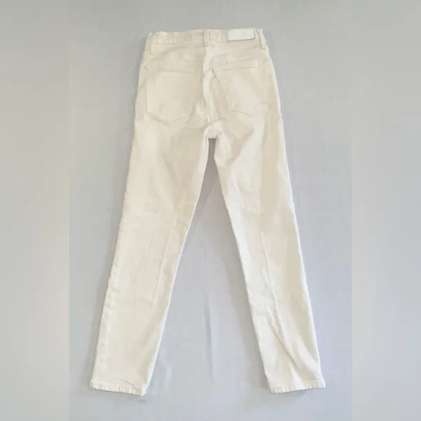 RE/DONE • 90s High Rise Ankle Crop Jeans Vintage White Denim Sz 25 - Image 5