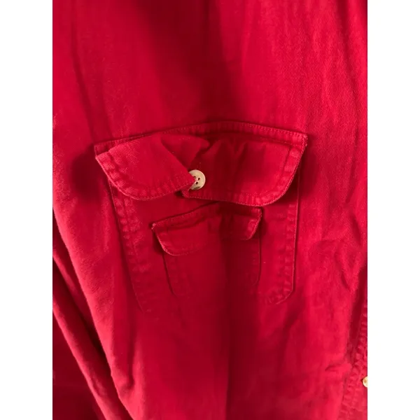 Carolina Blue Plus Women's Red "USA" Button down Blouse Size 24‎ - Image 5