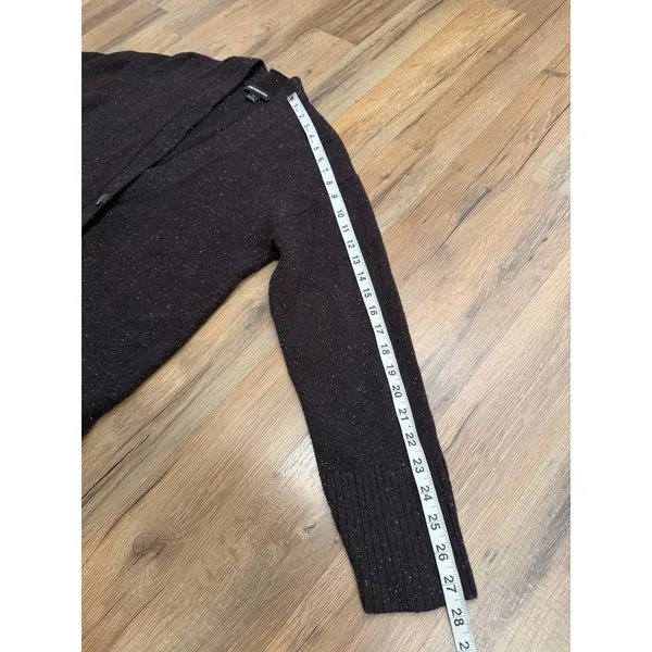 Something Navy Women's M Long Cardigan Brown Multicolor Speckled Button Front - Image 8