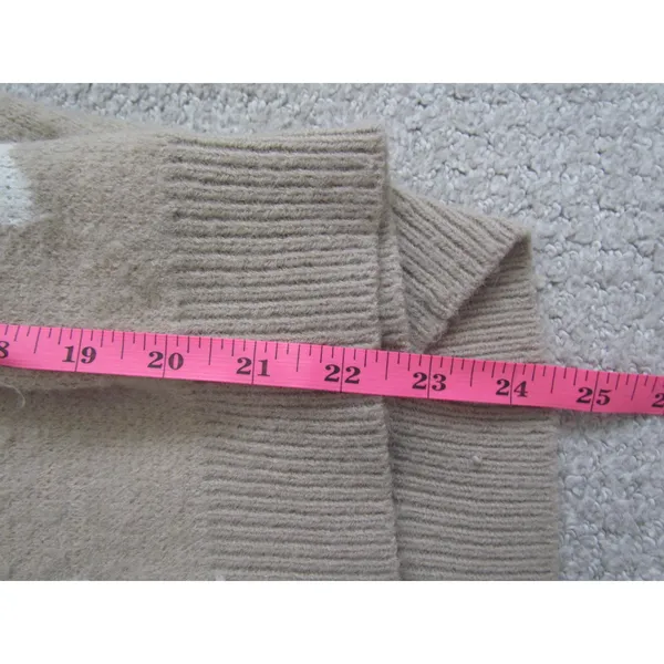 Debut‎ Floral Daisy Knit Sweater M/L Beige Crew Neck Boho Cottagecore CA9820-B - Image 6