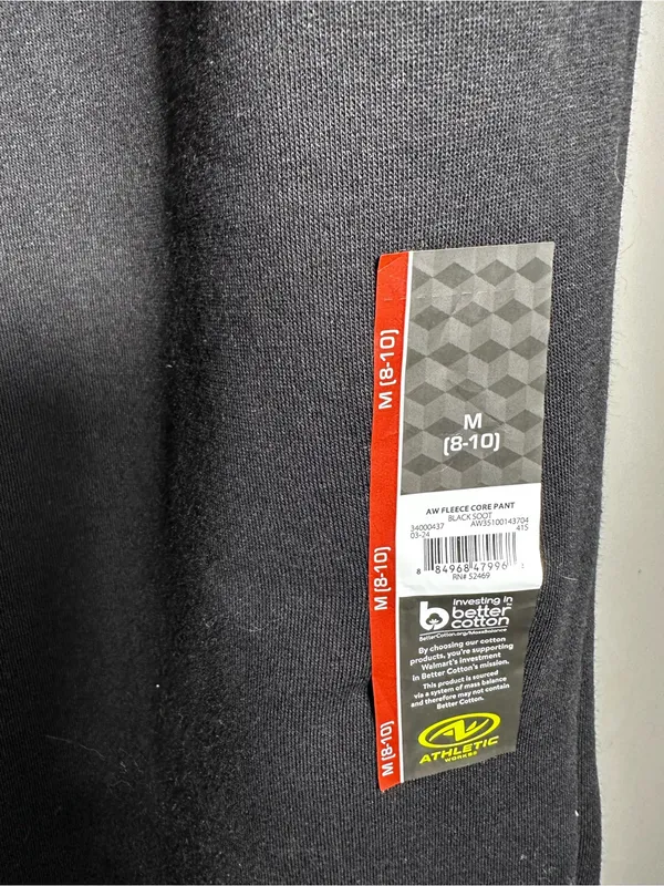 P380. Athletic Works Black Women's Jogger Sweatpants - Image 2