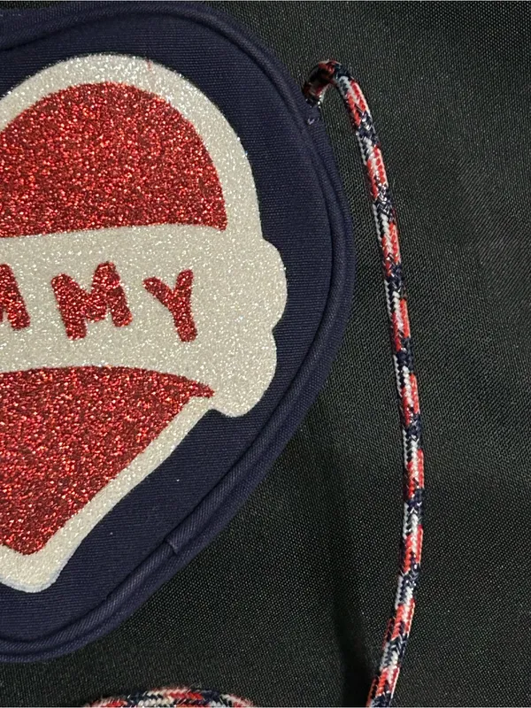 Tommy Hilfiger Heart Shaped Crossbody Navy & Red Glitter Heart Purse - Image 4