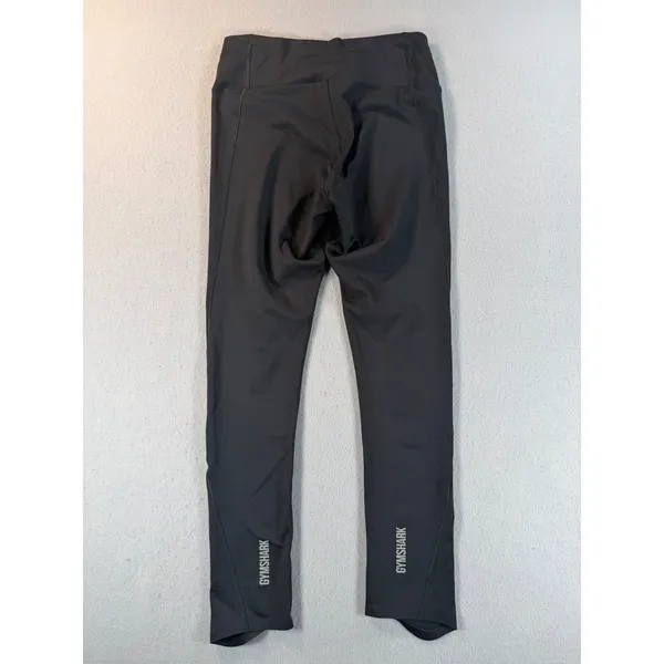 Gymshark Womens High Waisted Leggings Black Athletic Yoga Pants Small - Image 2