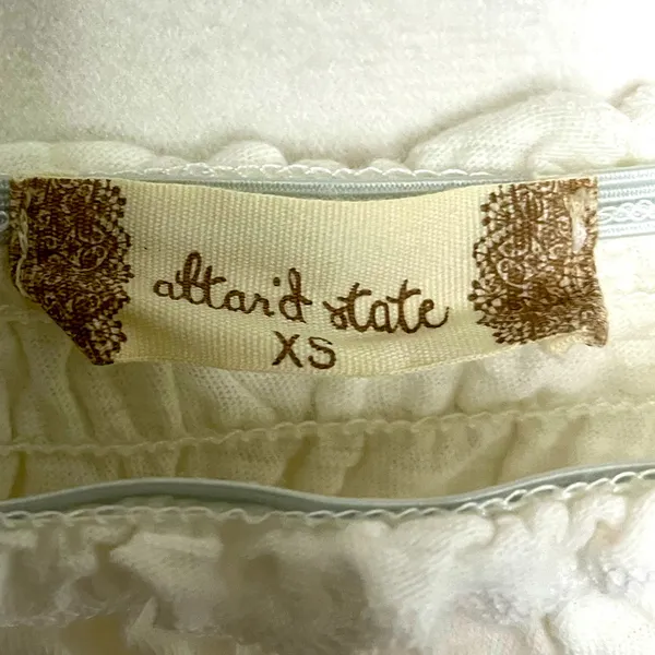 Altar'd State White Lace Rouched Fairy Garden Girl Tank Top Women’s Size XS - Image 2
