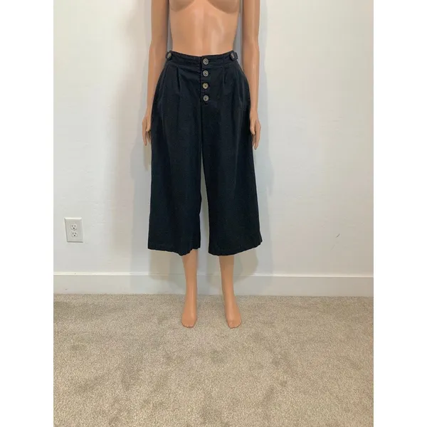 Greylin small Nana pleated linen cropped wide leg culottes P2 3401 - Image 10